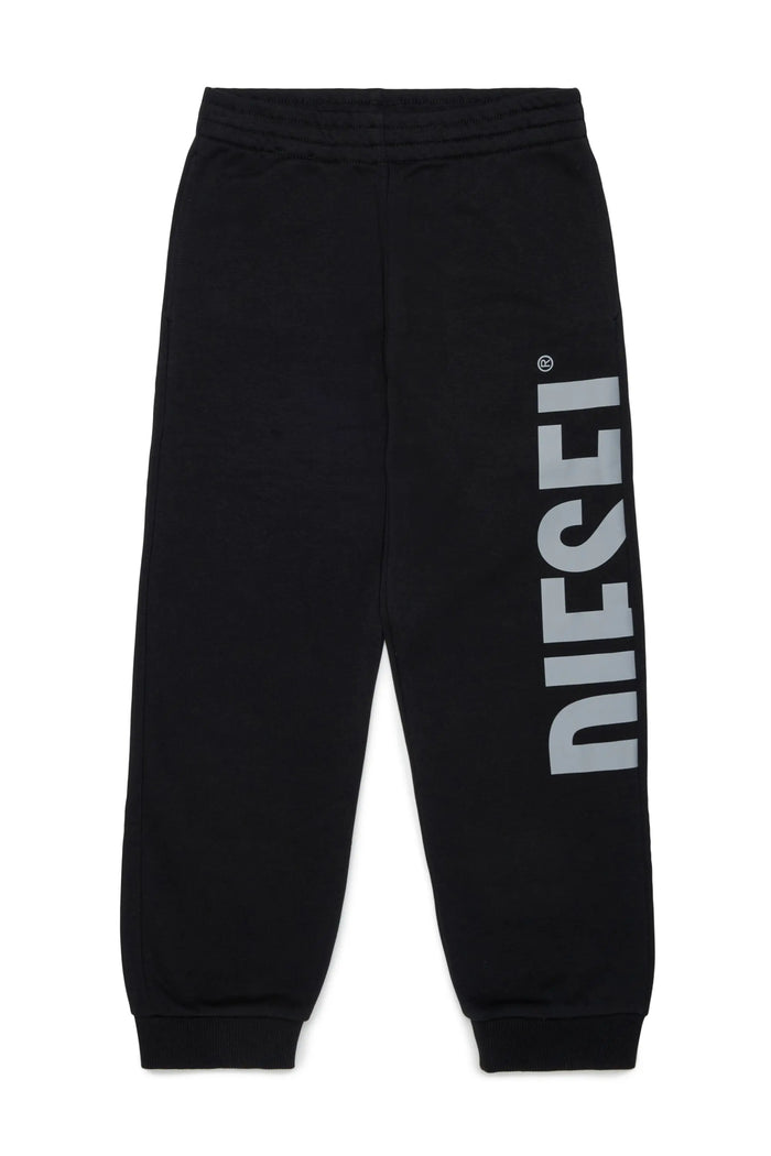 Sweatpants with cut-off logo print