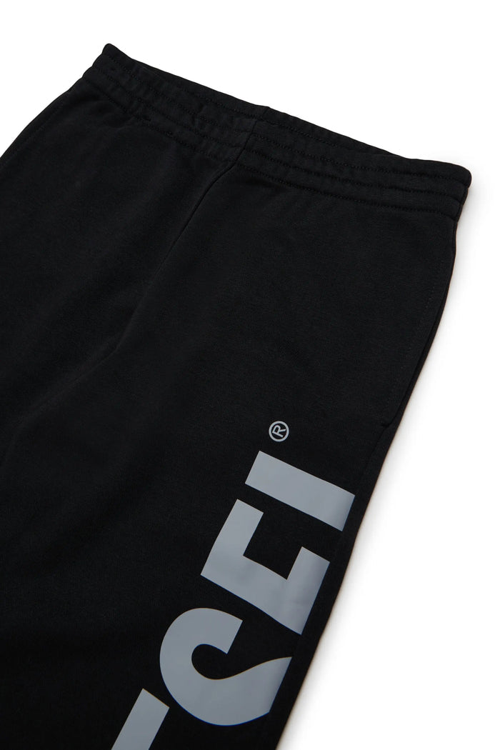 Sweatpants with cut-off logo print