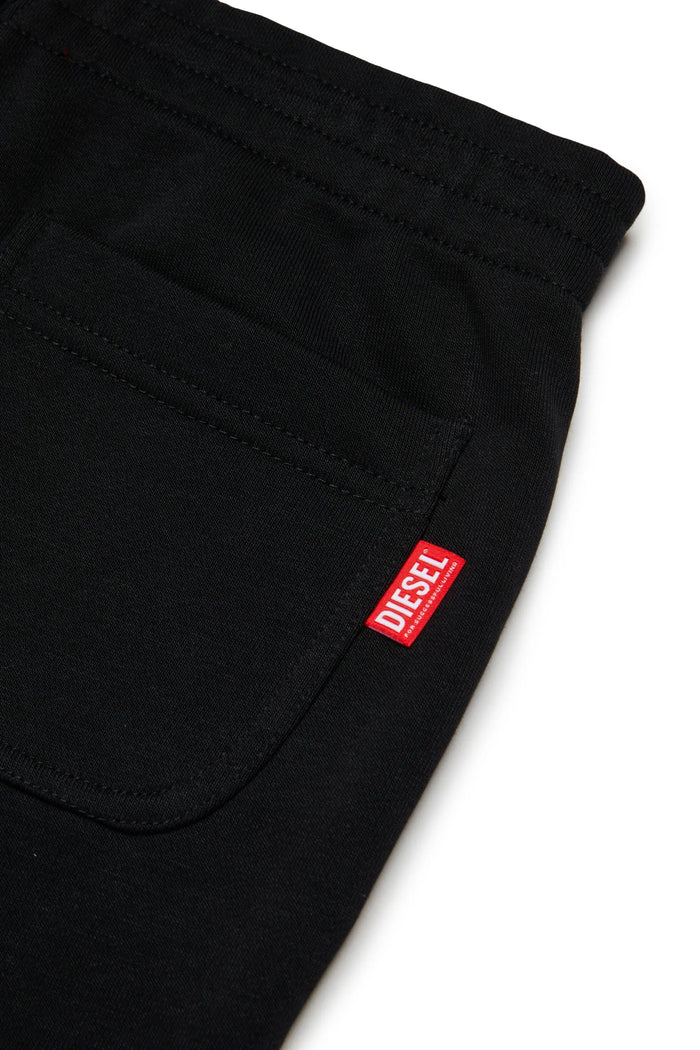 Sweatpants with cut-off logo print