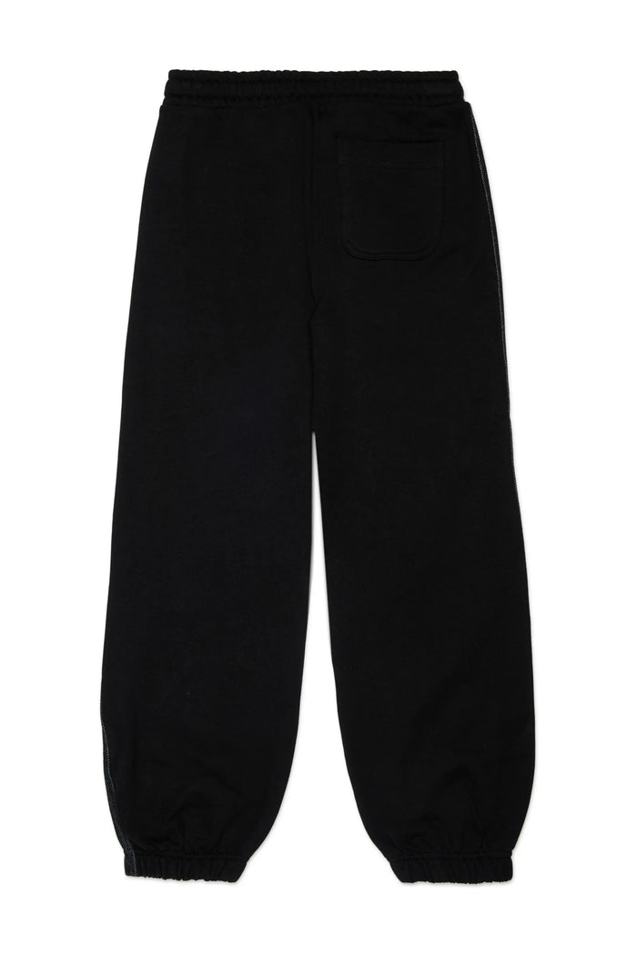 Sweatpants with denim side bands