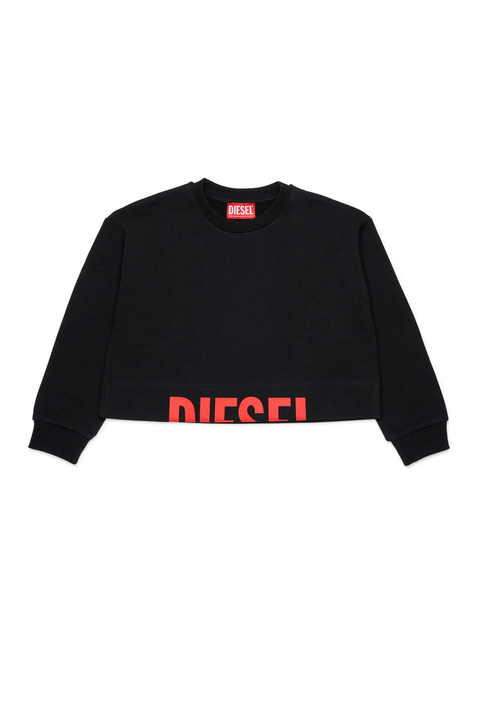 Sweatshirt with cut-off logo