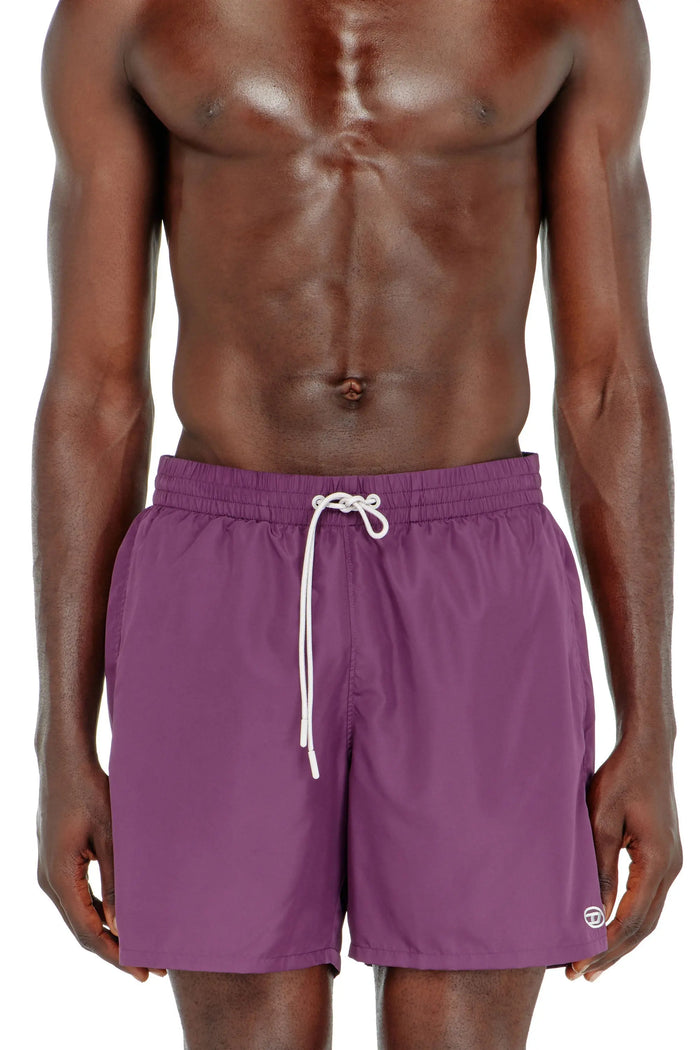 Swim shorts with metallic Oval D logo