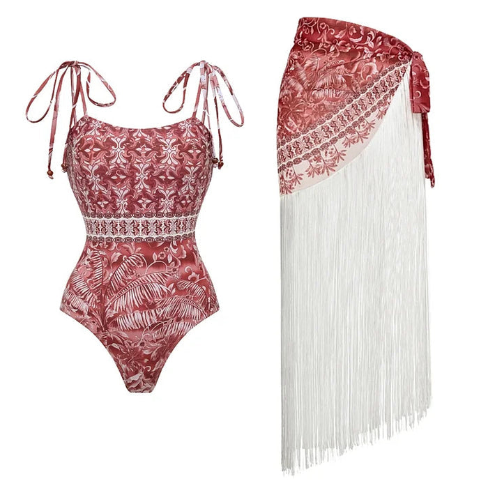 Sybil Swimsuit Set - Red