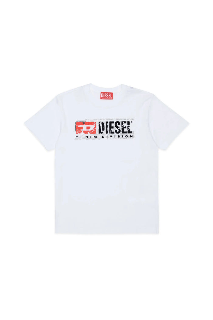 T-shirt with distressed logo print