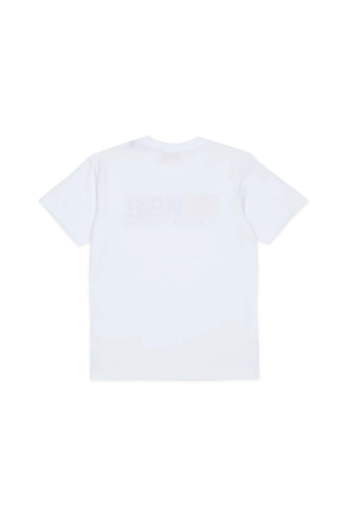 T-shirt with distressed logo print