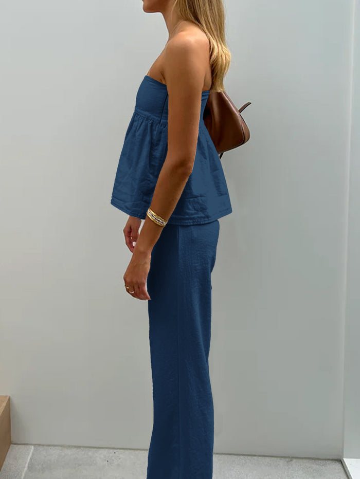 Tana Co ord Set - Navy Blue