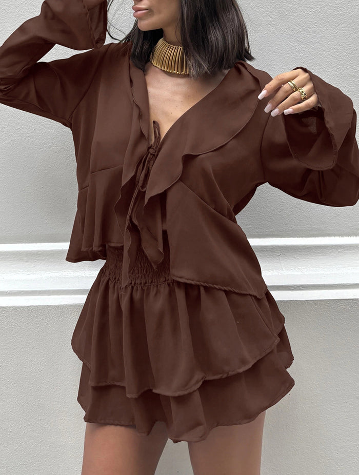 Tasha Co ord Set - Brown