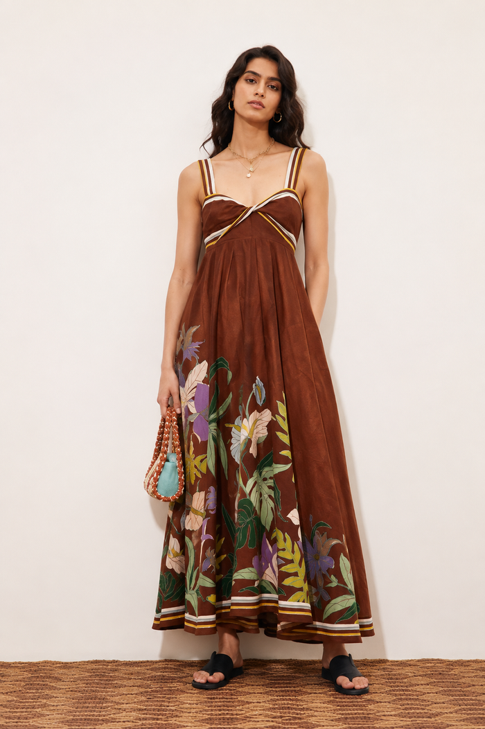 Taupe Maxi Dress - Brown