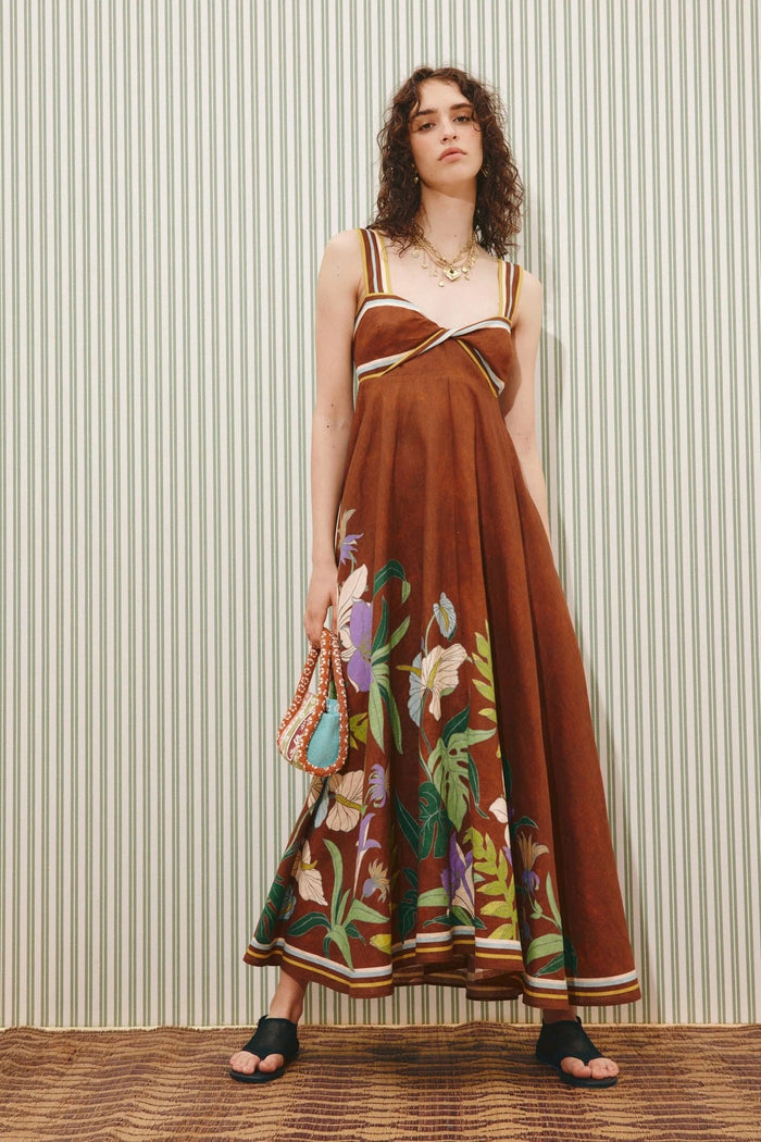 Taupe Maxi Dress - Brown