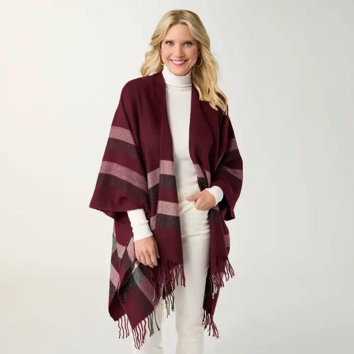 Teagan Striped Lurex Wrap