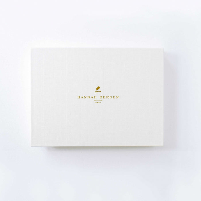 The Baby Kit box closed, with the name card in the lid