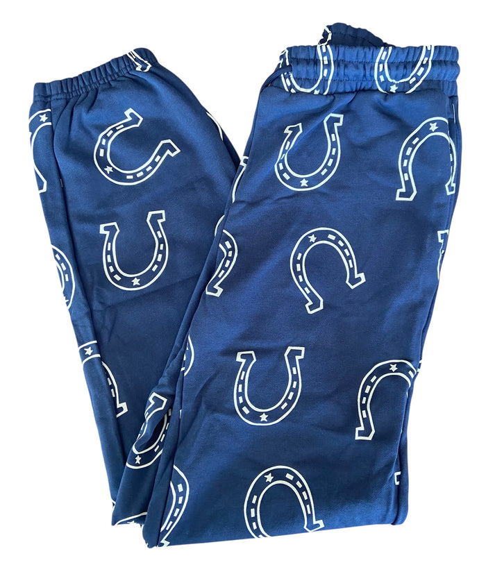 The Dallas Blue Horseshoe Lounge Pants - Deer Creek Mercantile