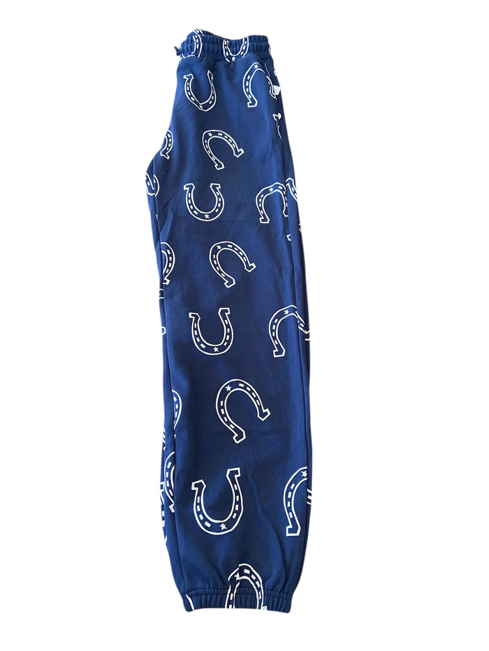 The Dallas Blue Horseshoe Lounge Pants - Deer Creek Mercantile