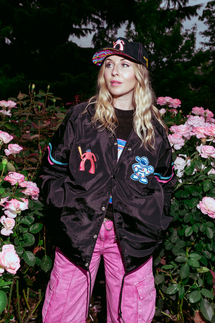 [ The Flaming Lips x Oklahoma City Comets ] Pink Robot Astro Coach Jacket - Official League