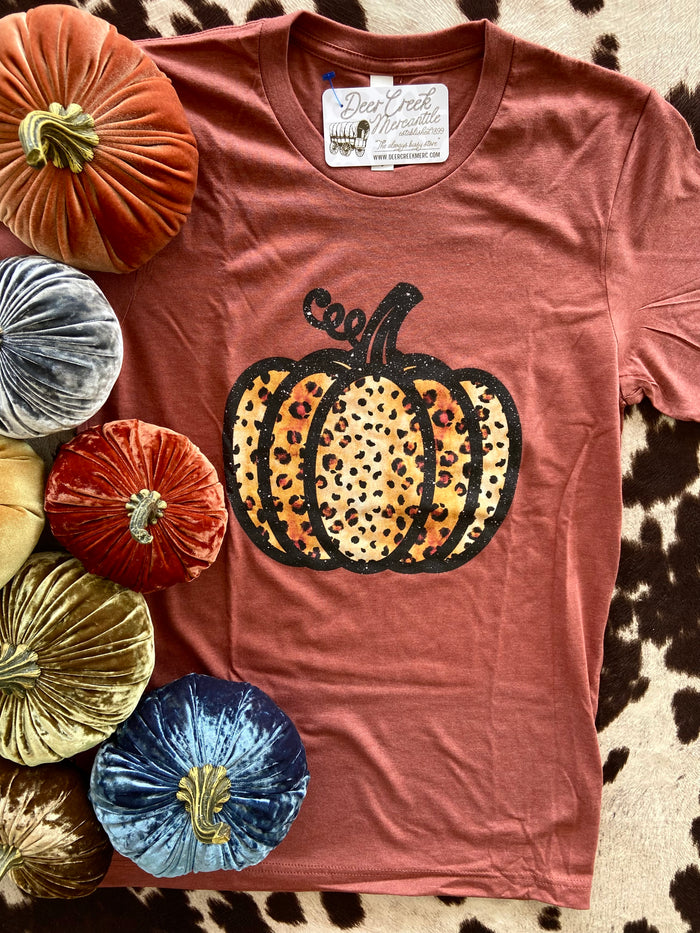 The Leopard Pumpkin Graphic Tee - Deer Creek Mercantile