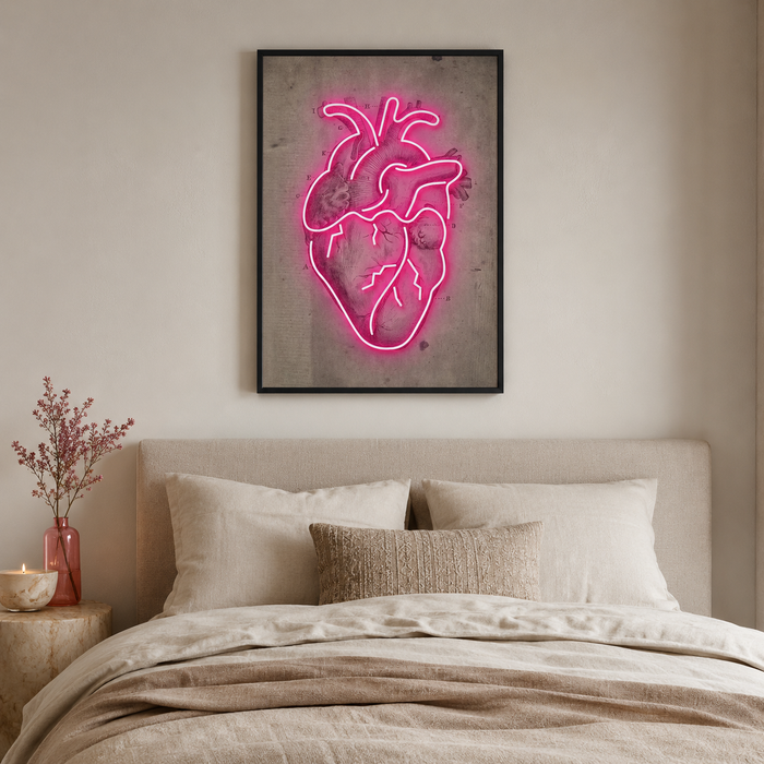 The Neon Heart — Anatomical Print
