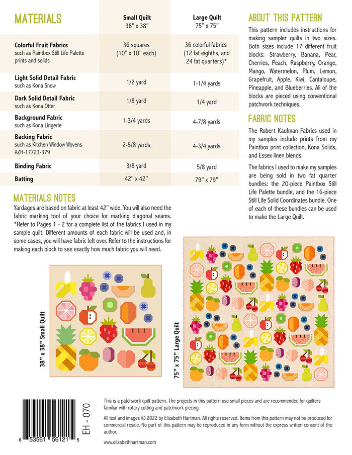 The Produce Section Quilt Pattern - Elizabeth Hartman
