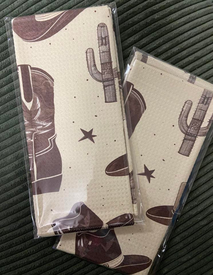 The Western Collage Dish Towel - Deer Creek Mercantile