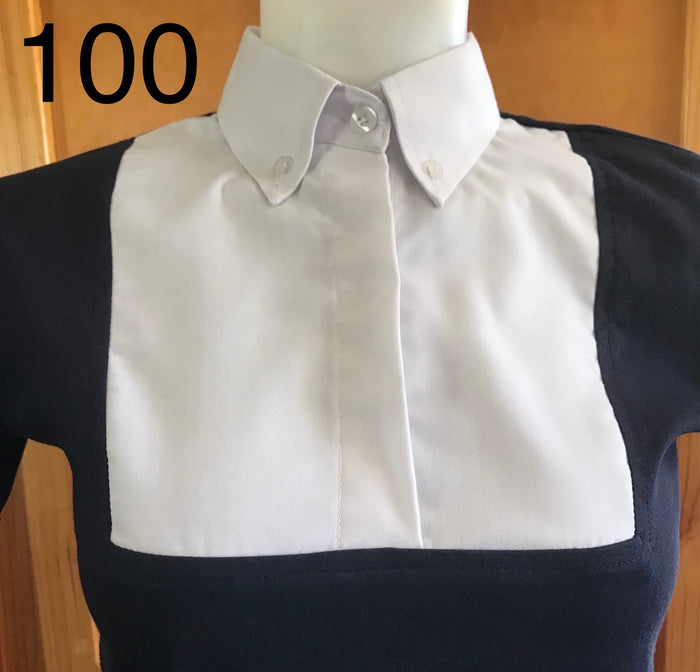 Tie Shirt/ T-Shirt Navy With White Front “NEW"  (100) Adults