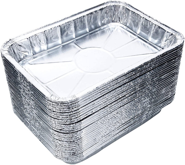 Toaster Oven Pans - Disposable Aluminum Foil Toaster Oven Pans, Standard Size - 8 3/4" x 6"