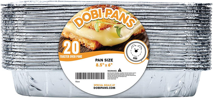 Toaster Oven Pans - Disposable Aluminum Foil Toaster Oven Pans, Standard Size - 8 3/4" x 6"