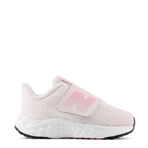 White and pink sneaker on a white background