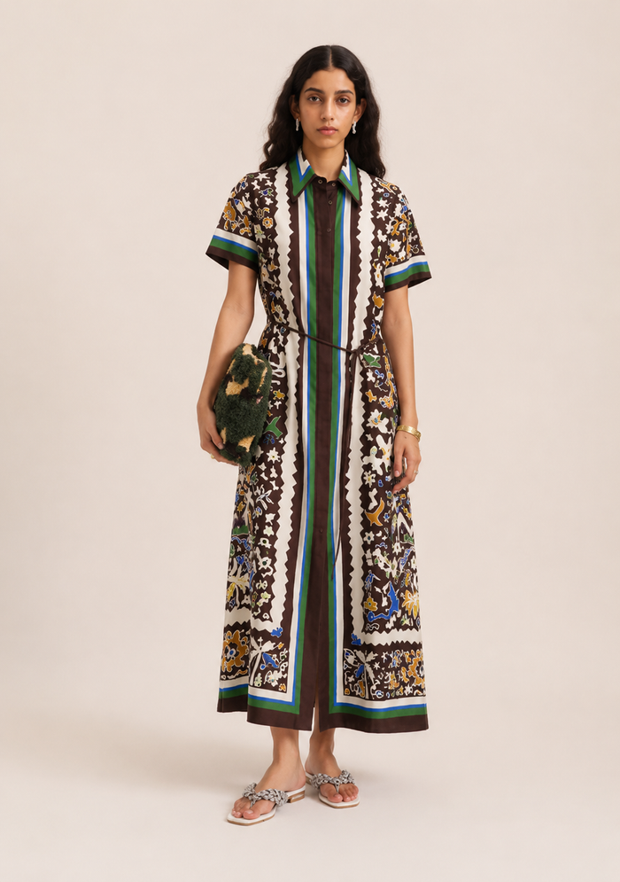 Topaz Maxi Dress - Brown
