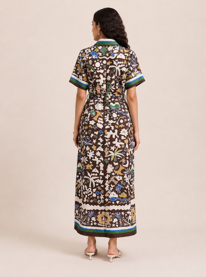 Topaz Maxi Dress - Brown