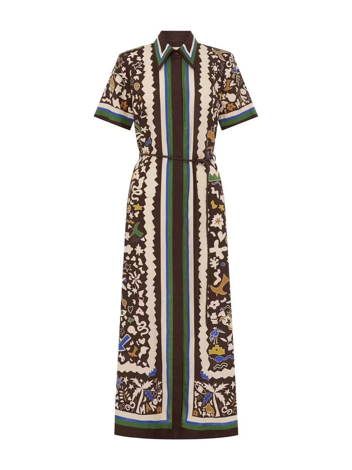 Topaz Maxi Dress - Brown