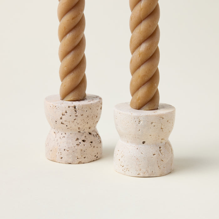 Travertine Marble Taper Holder