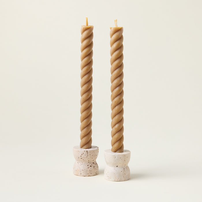 Travertine Marble Taper Holder
