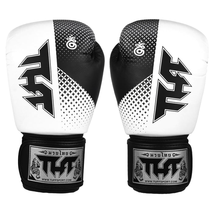 TUFF Muay Thai Boxing White Gloves