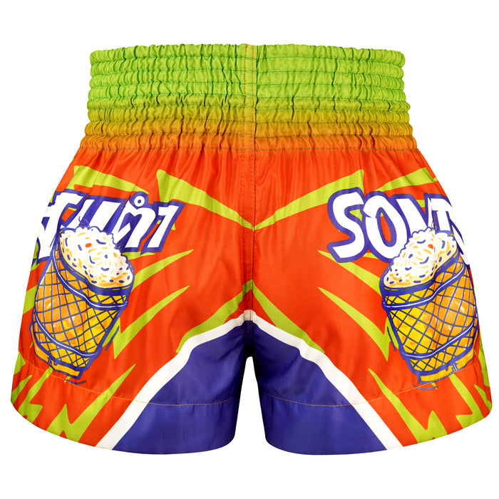 TUFFPAYAK Muay Thai Shorts Boxing Trunks Traditional Style (TPY-MS001-RED)