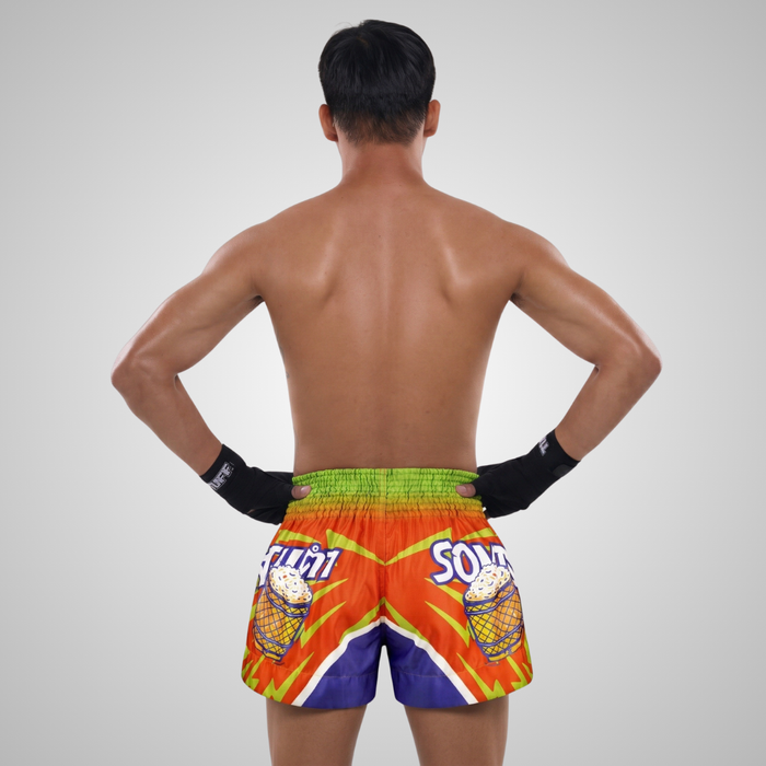 TUFFPAYAK Muay Thai Shorts Boxing Trunks Traditional Style (TPY-MS001-RED)