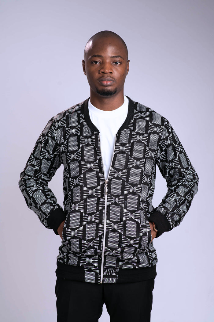 Tutu Men's African Print Bomber Jacket