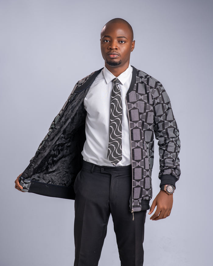 Tutu Men's African Print Bomber Jacket