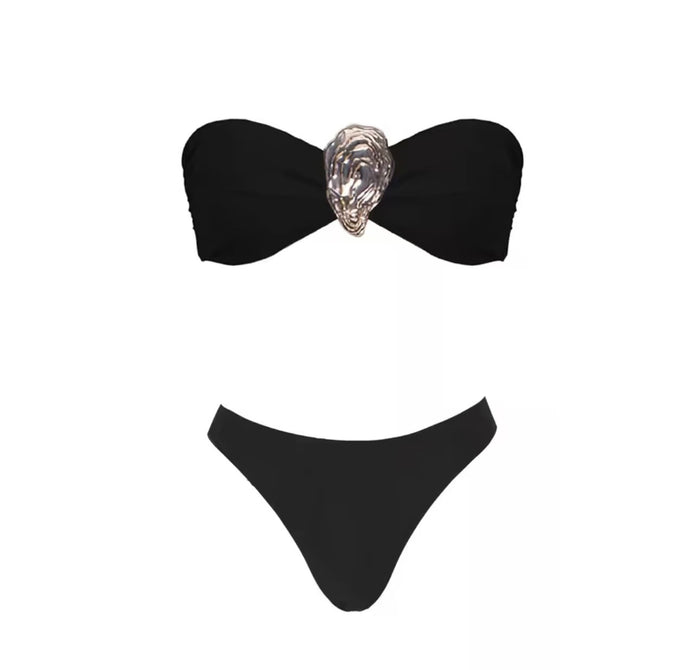 Twilight Foam Bikini Set - Black