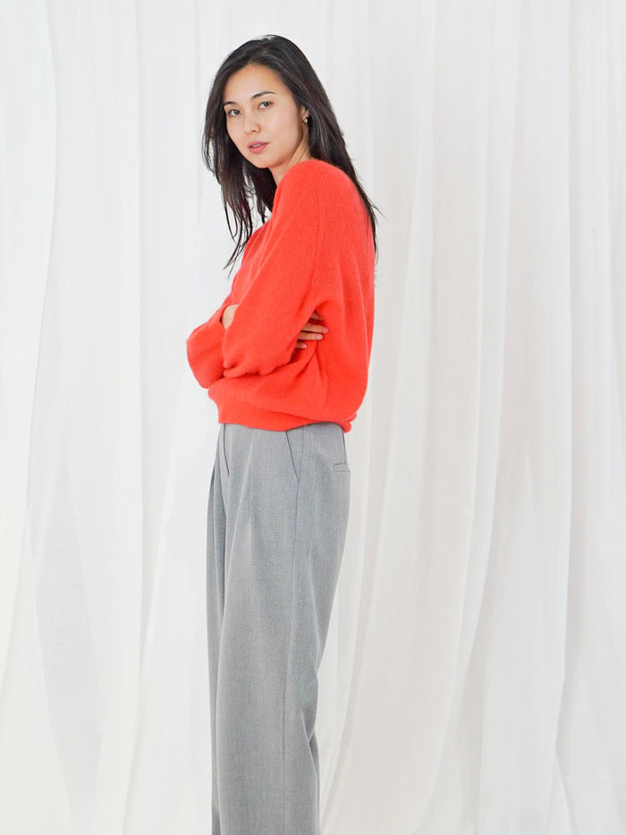 TWNS The Label Sanibel Long-Sleeved Boat Neck Sweater Fire