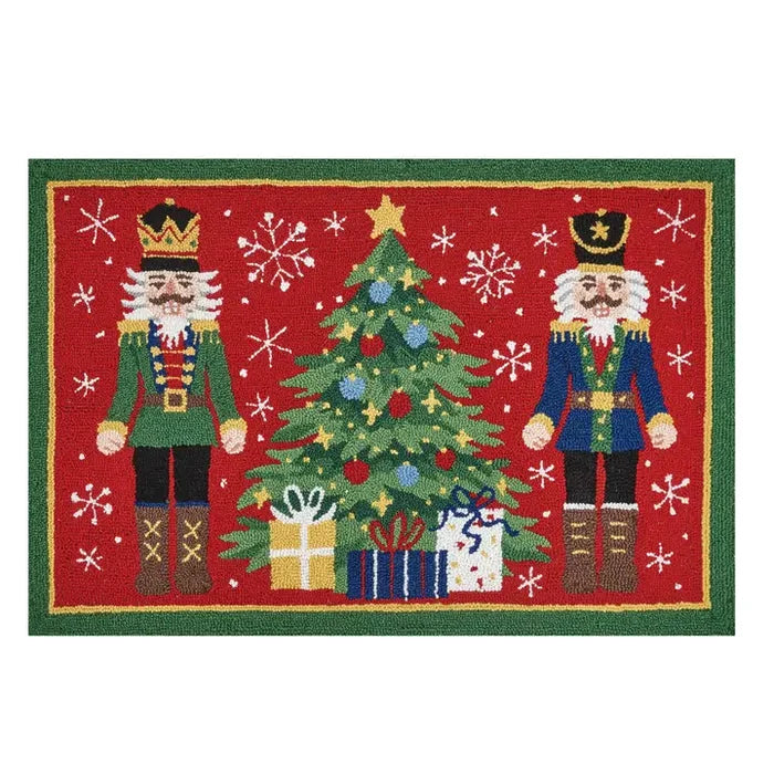 Two Nutcrackers Hook Rug