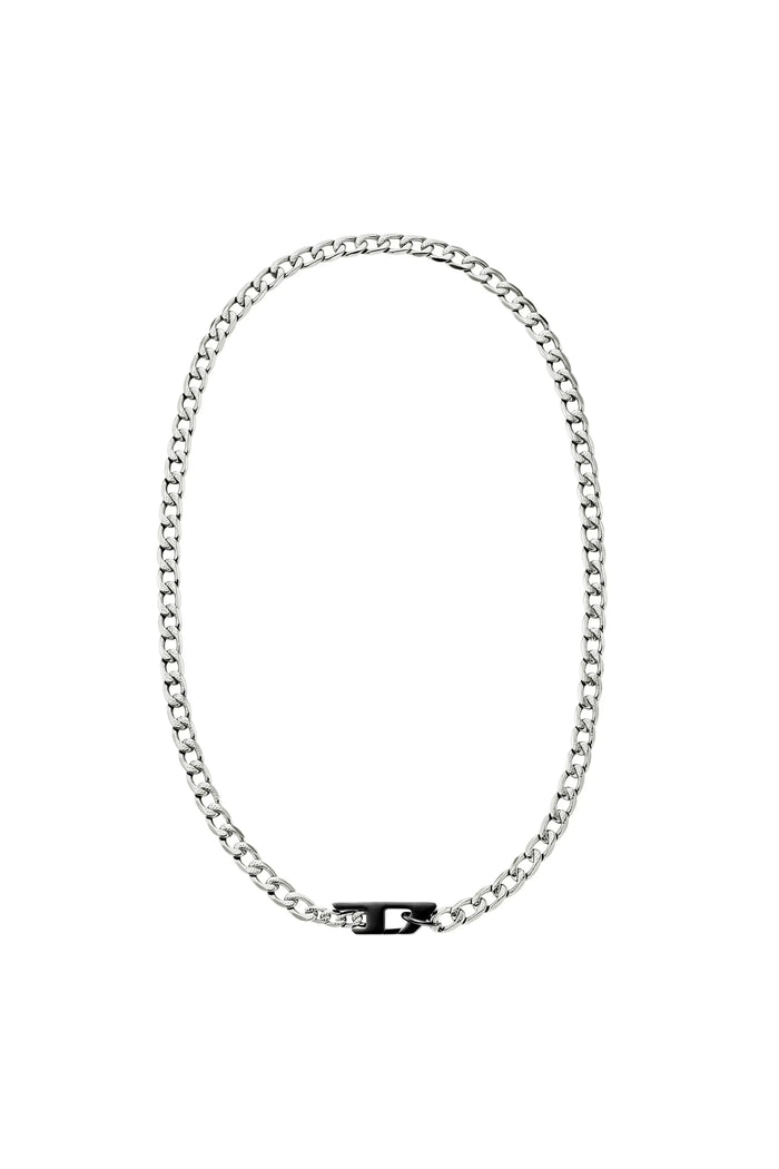 Two-tone stainless steel chain necklace