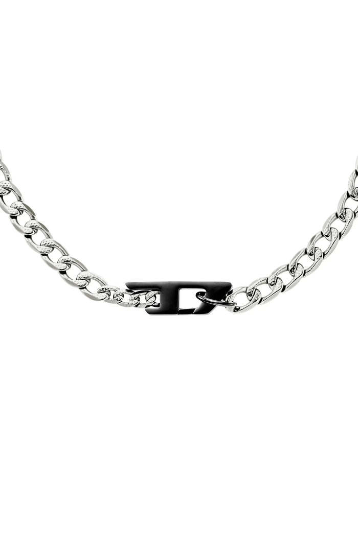 Two-tone stainless steel chain necklace