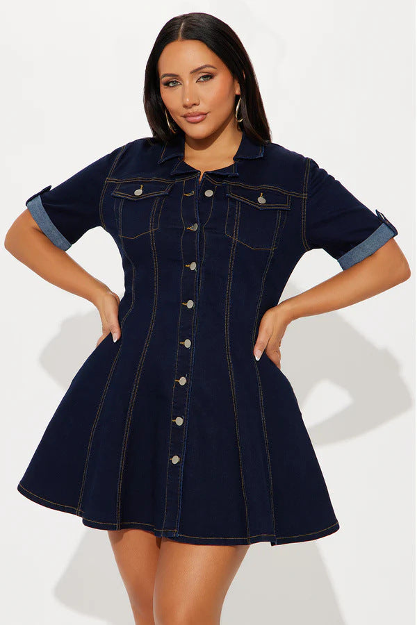 Tyra Mini Dress - Dark Blue