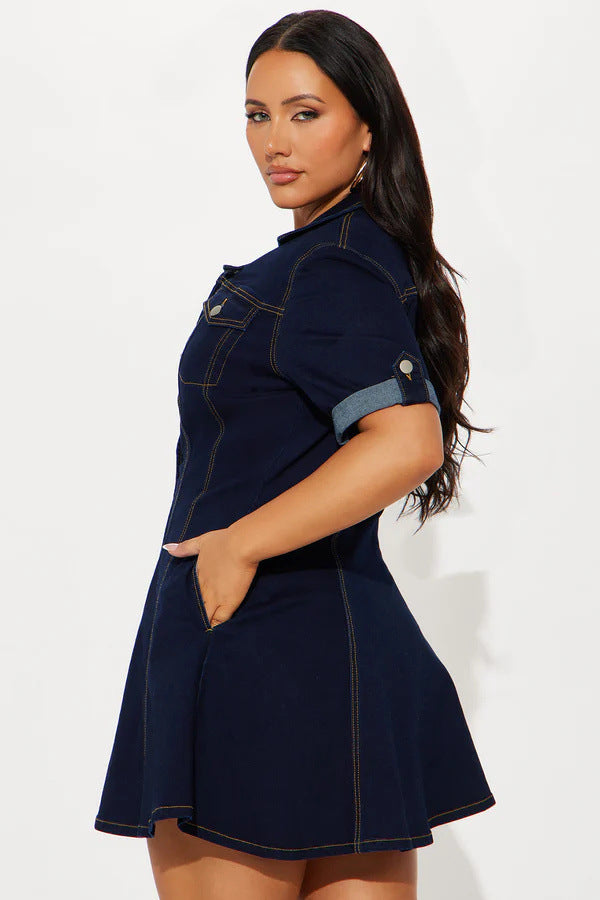 Tyra Mini Dress - Dark Blue