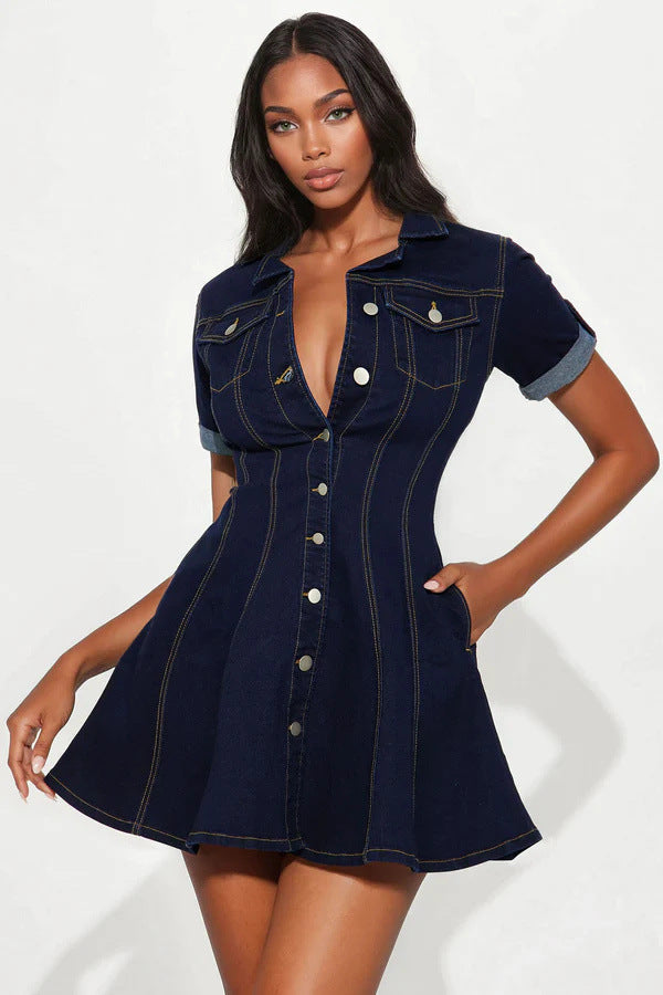 Tyra Mini Dress - Dark Blue