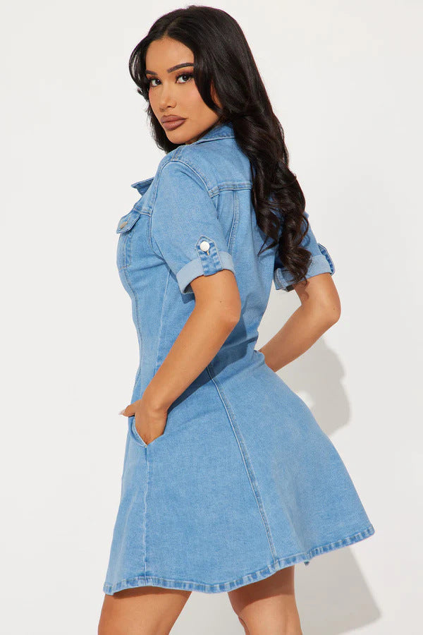 Tyra Mini Dress - Light Blue