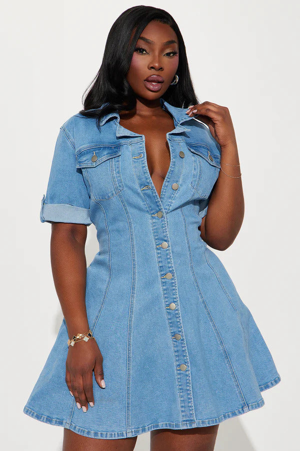 Tyra Mini Dress - Light Blue
