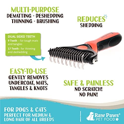 Undercoat Rake & Dematting Tool Dog Combs Pet Clever