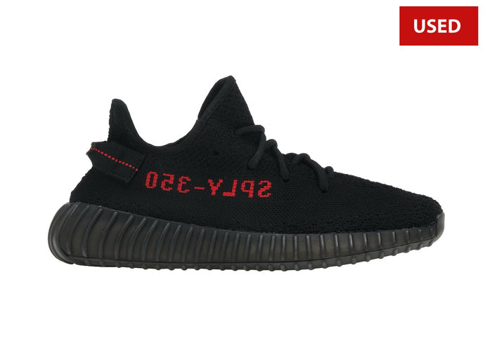 (USED) adidas Yeezy Boost 350 V2 Black Red - Sz 5.5
