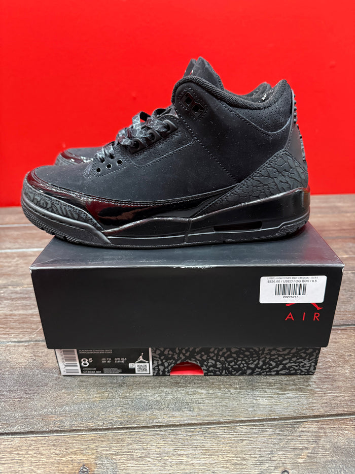 (USED) Jordan 3 Retro Black Cat (2025) - Sz 8.5