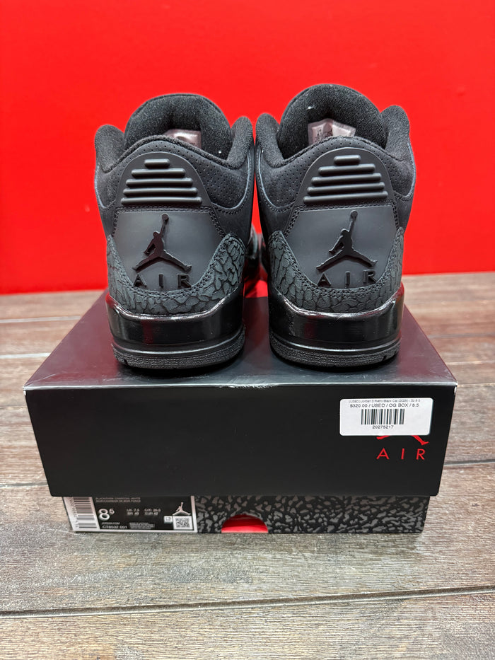 (USED) Jordan 3 Retro Black Cat (2025) - Sz 8.5